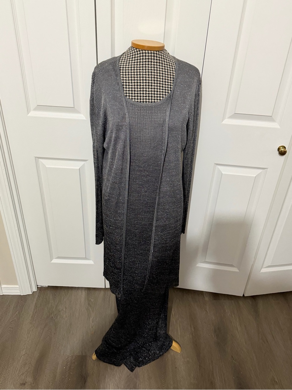 Vintage Onyx Nite Black and Silver Dress